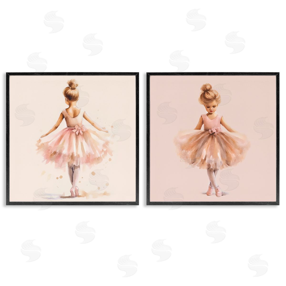 Ballerina Dancing Stars Black Frame Print Wall Art, Home Decor by Andrea Haase