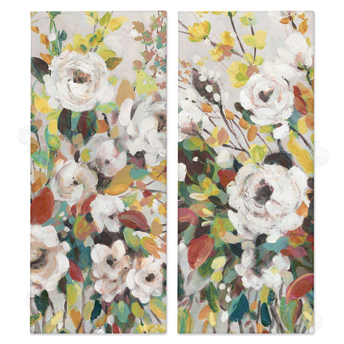 Bright Cottage Gardens Canvas Wall Art, Home Decor by Carol Robinson