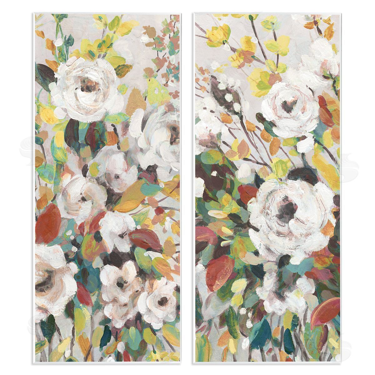 Bright Cottage Gardens Wood Plaque Wall Art, Home Decor by Carol Robinson