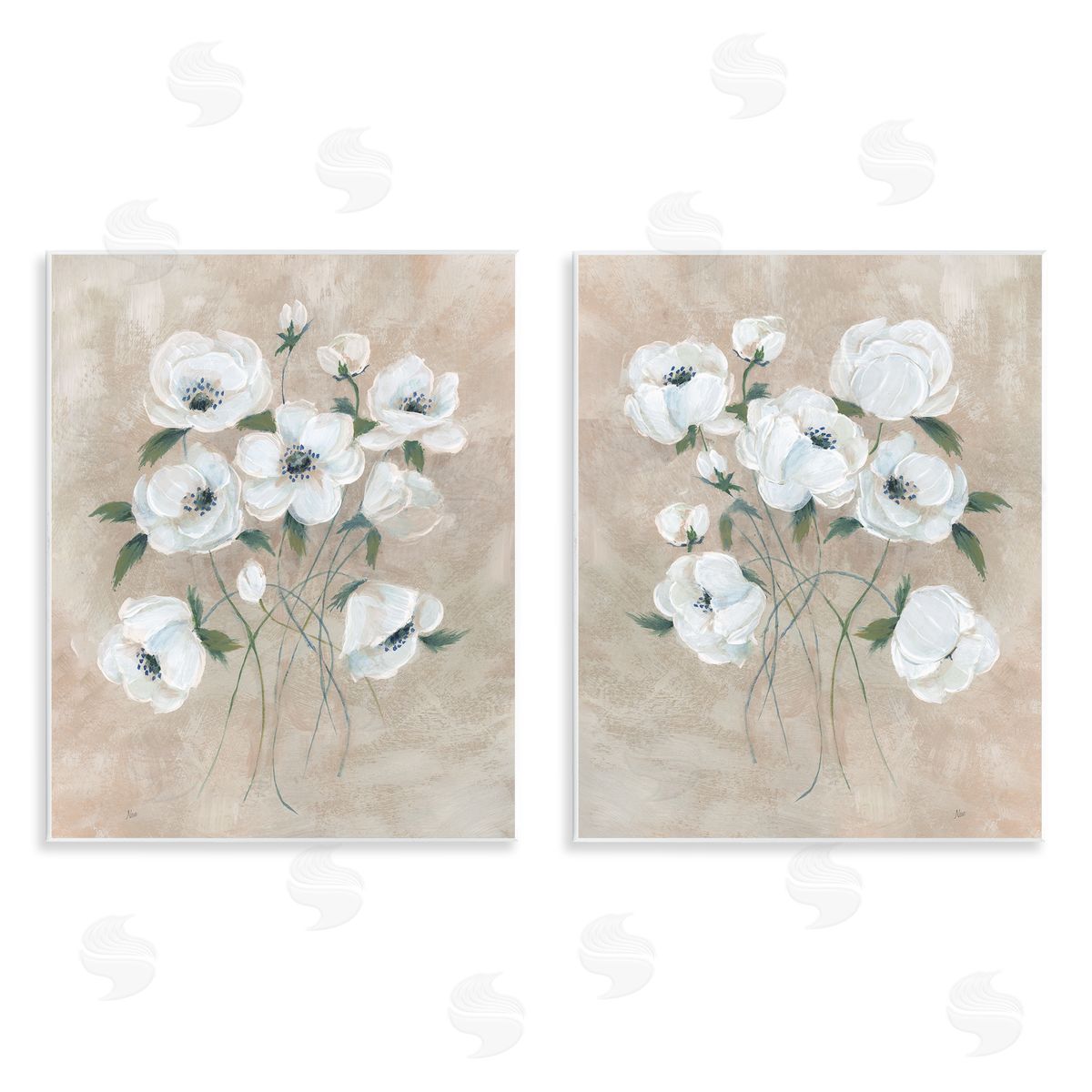 Traditional Blossoms Bundle Wood Plaque Wall Art, Home Decor by Nan