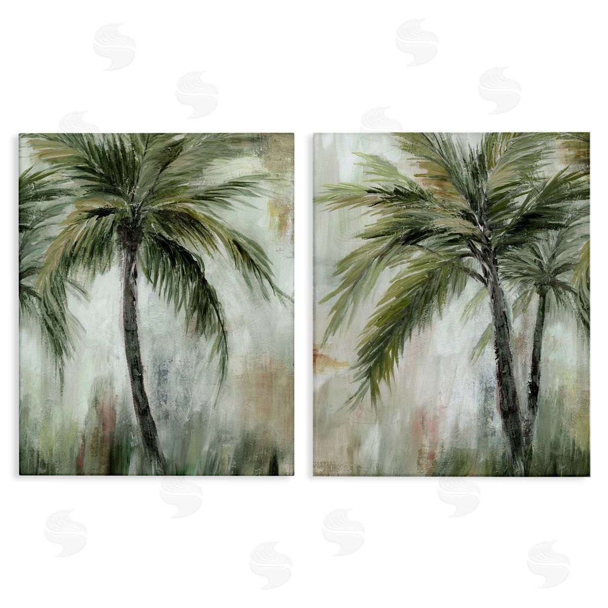 Palm Trees Impressions Canvas Wall Art, Home Decor by Nan