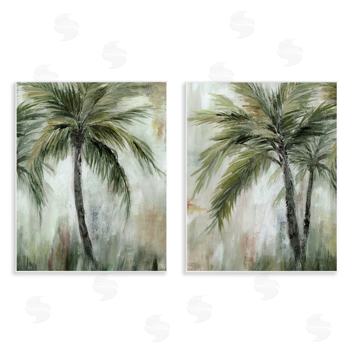 Palm Trees Impressions Wood Plaque Wall Art, Home Decor by Nan