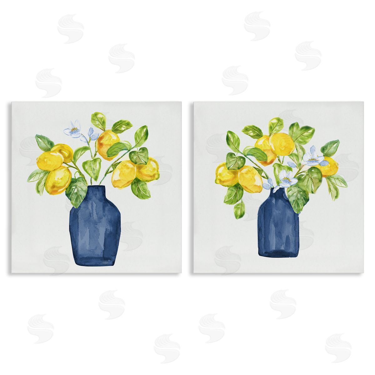 Lemon Branches in Vases Canvas Wall Art, Home Decor by Nan