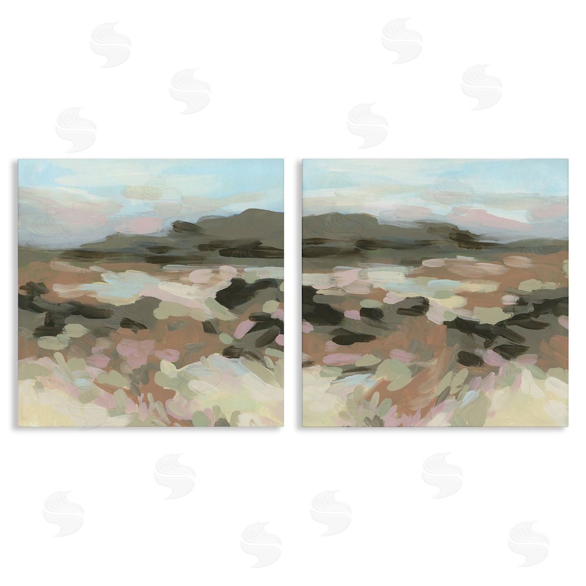 Desert Impression Abstraction Canvas Wall Art, Home Decor by June Erica Vess