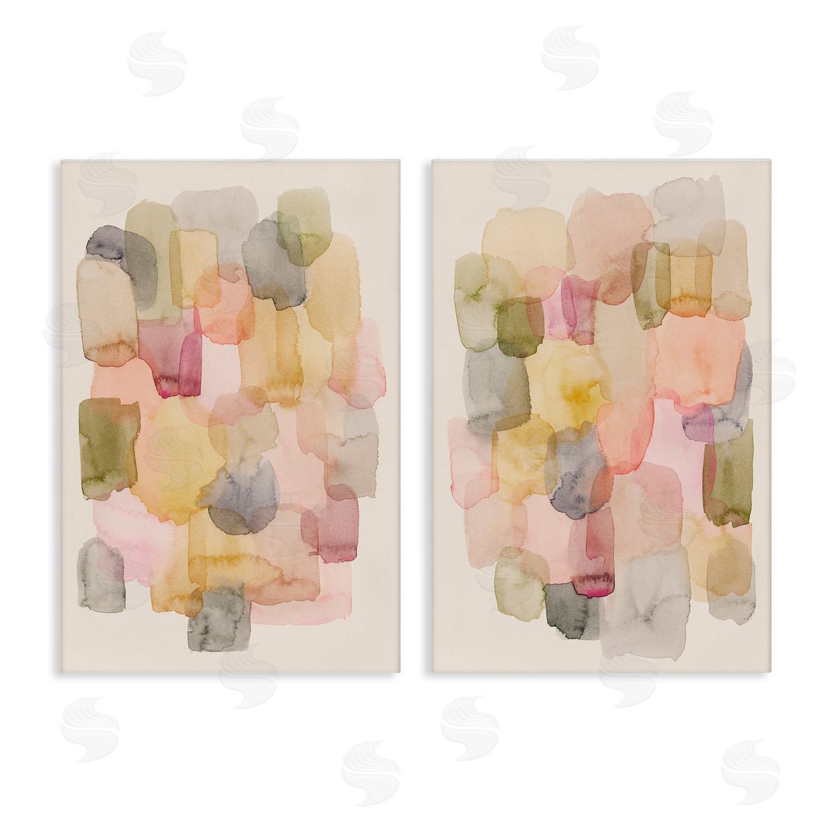 Muted Layered Neutrals Canvas Wall Art, Home Decor by Grace Popp