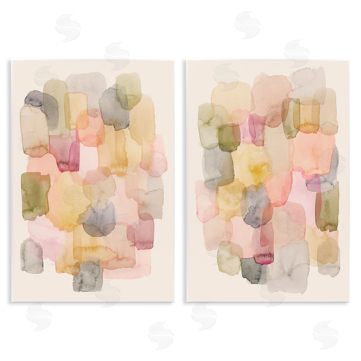 Muted Layered Neutrals Wood Plaque Wall Art, Home Decor by Grace Popp