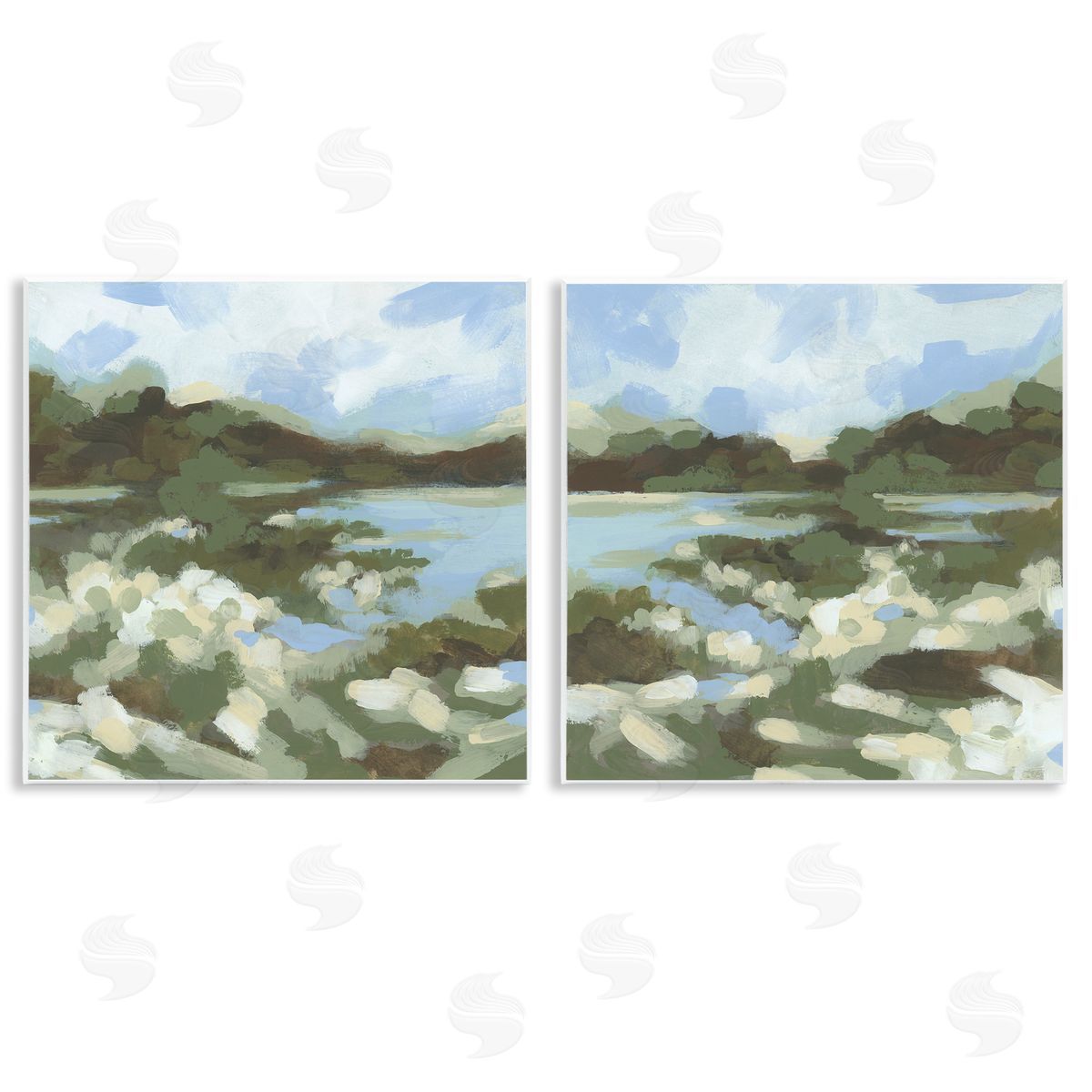 Vivid Impressionist Landscape Wood Plaque Wall Art, Home Decor by June Erica Vess