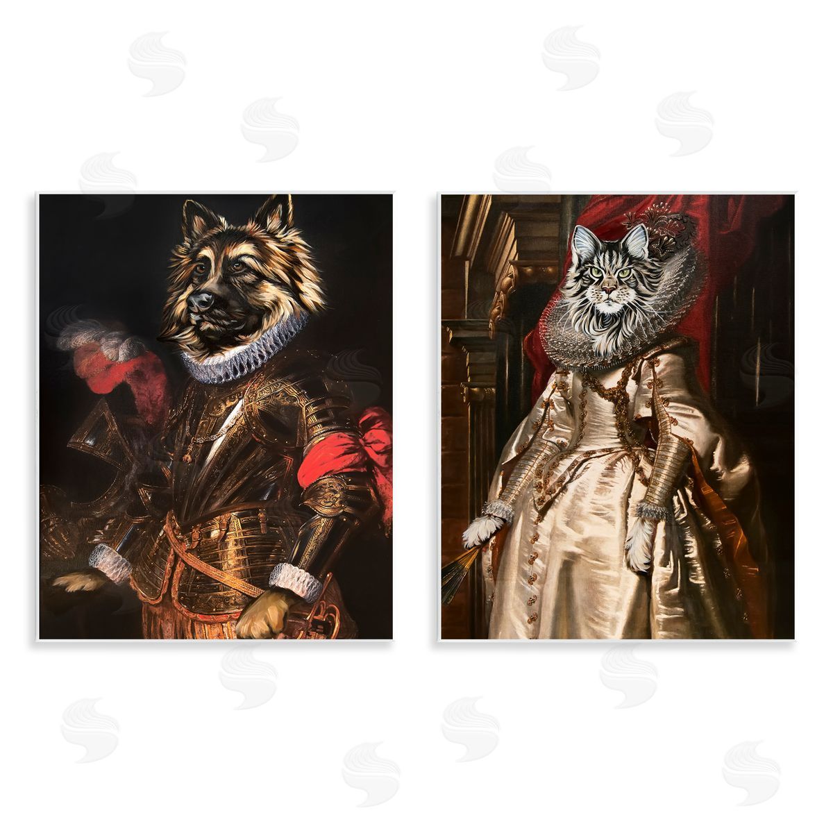 Royal Garb Dog & Cat Wood Plaque Wall Art, Home Decor by Carolee Vitaletti