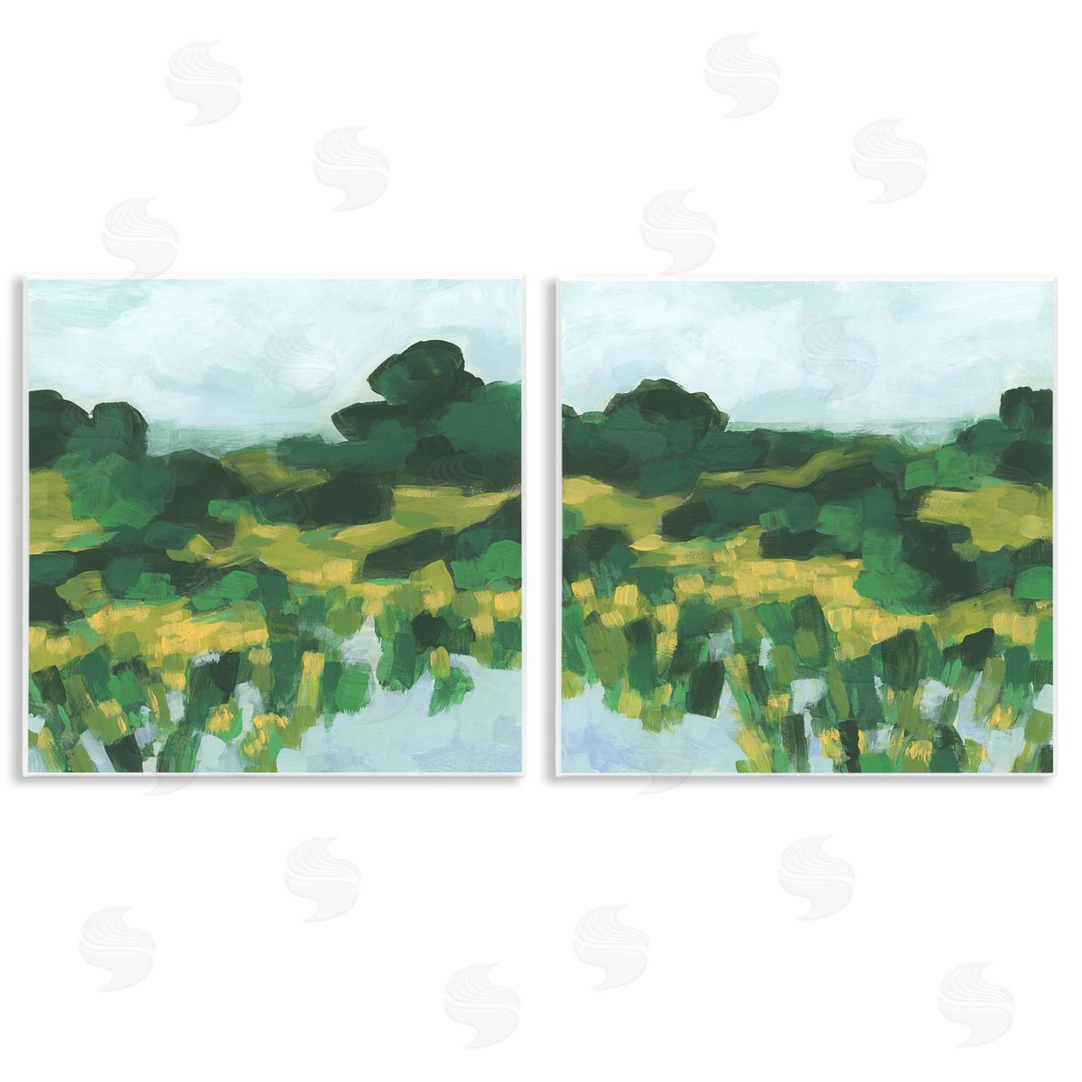 Reflecting Green Nature Wood Plaque Wall Art, Home Decor by June Erica Vess