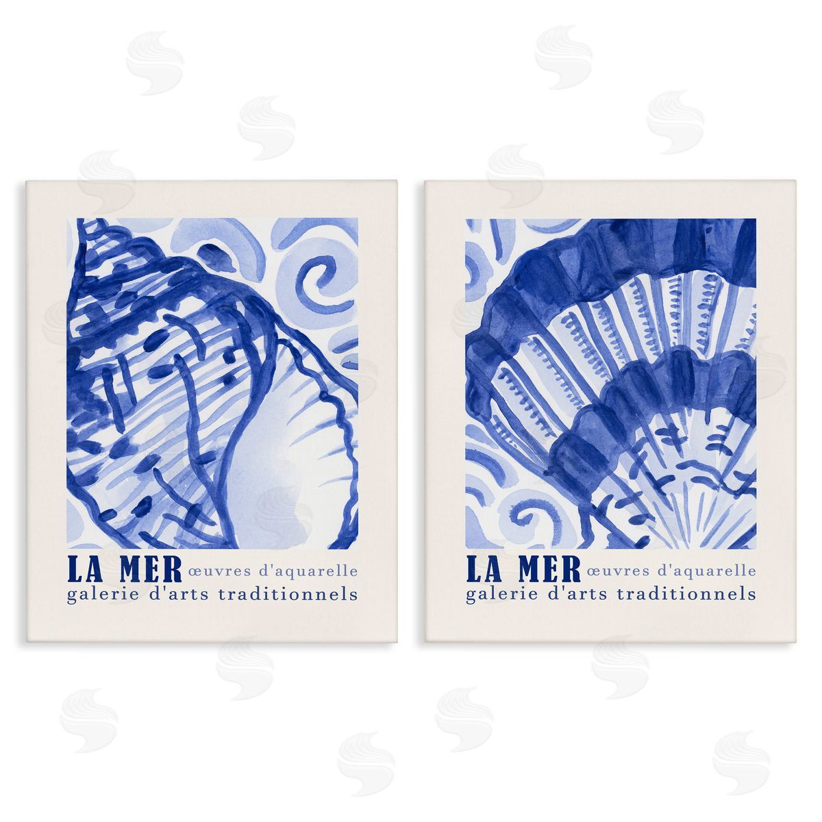 Seashell Gallery Posters Canvas Wall Art, Home Decor by June Erica Vess