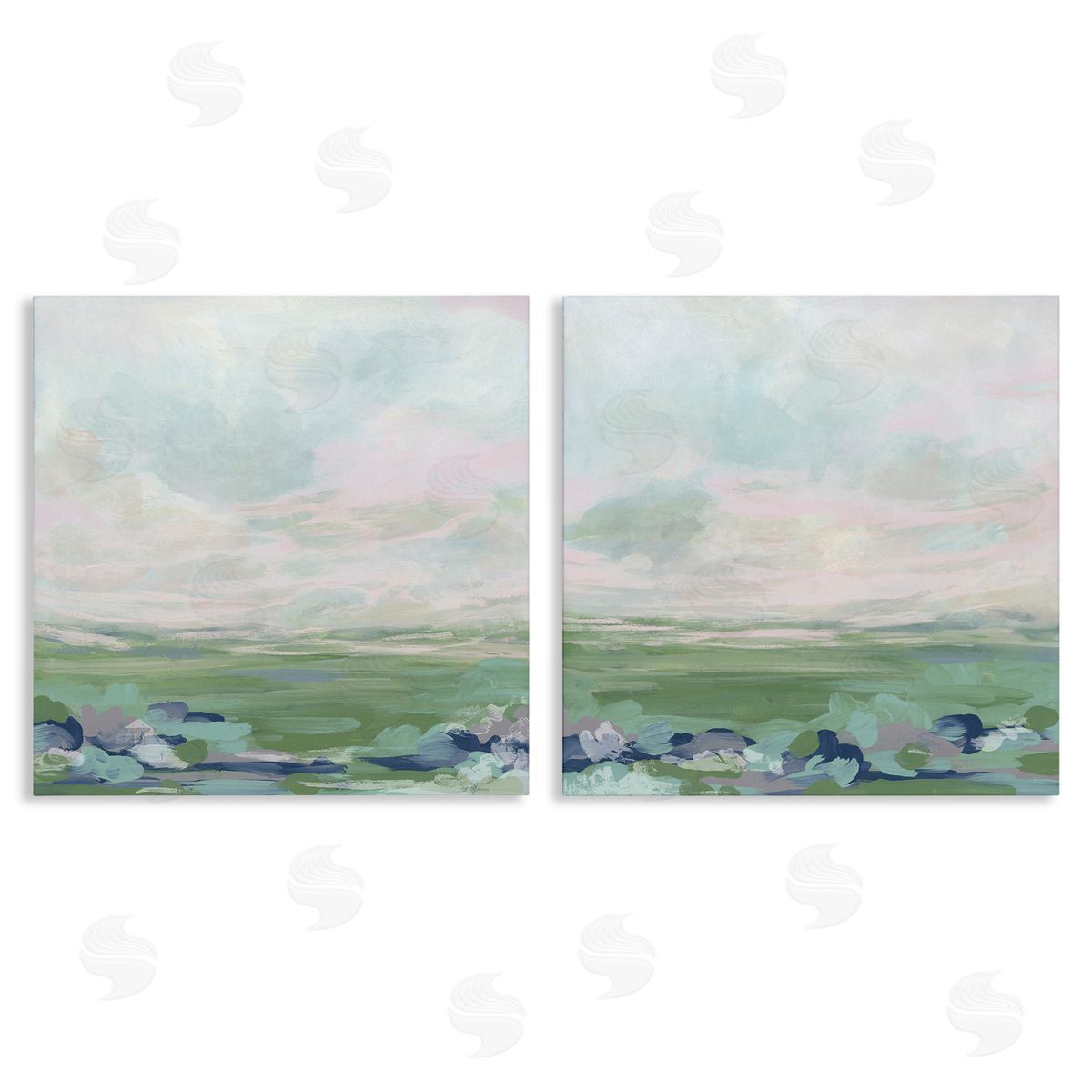 Abstract Gradient Landscapes Canvas Wall Art, Home Decor by June Erica Vess