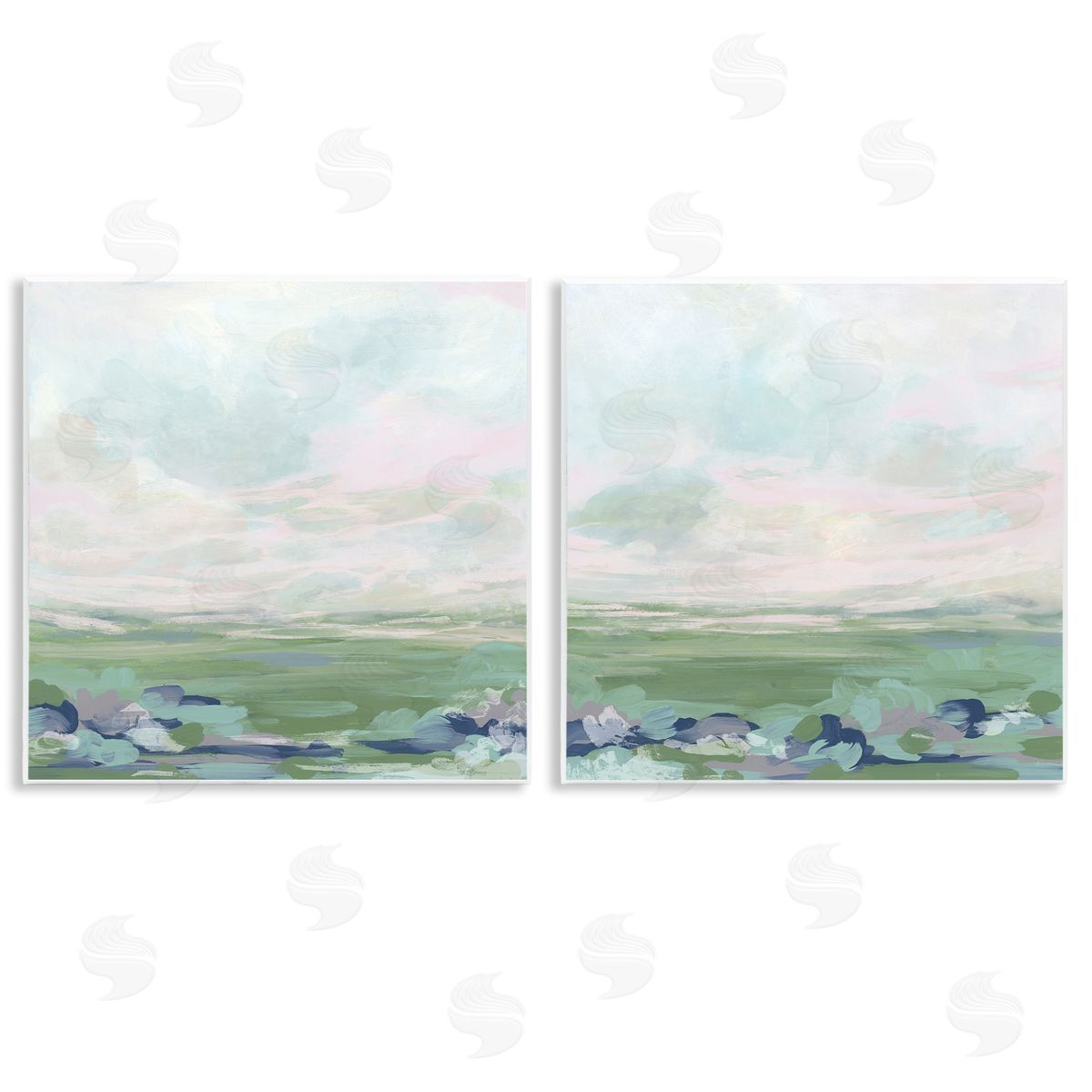 Abstract Gradient Landscapes Wood Plaque Wall Art, Home Decor by June Erica Vess