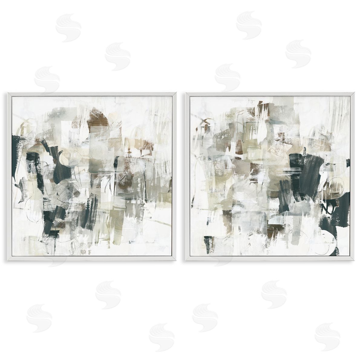Distressed Pale Paint White Frame Print Wall Art, Home Decor by June Erica Vess