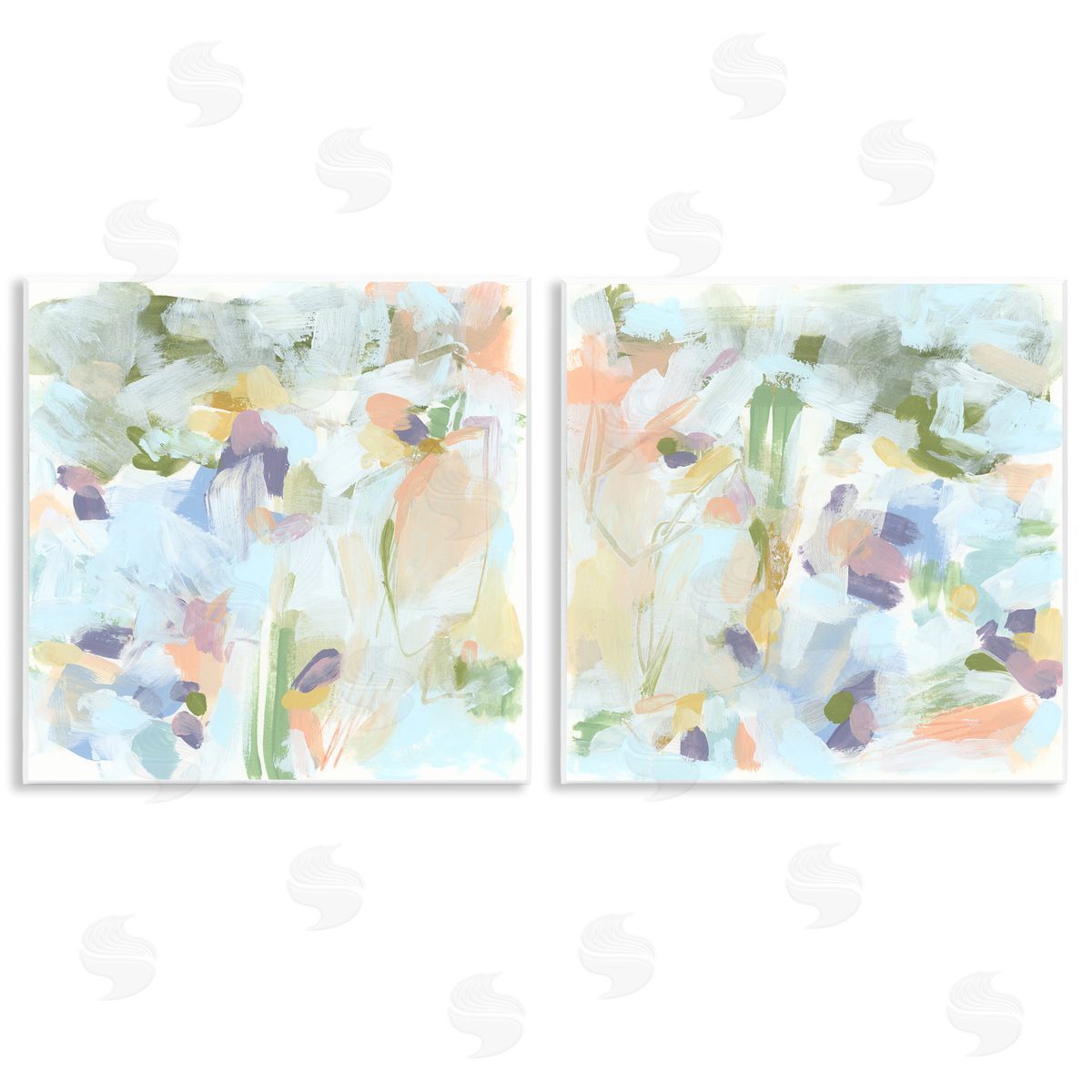 Pastel Abstract Expressions Wood Plaque Wall Art, Home Decor by June Erica Vess