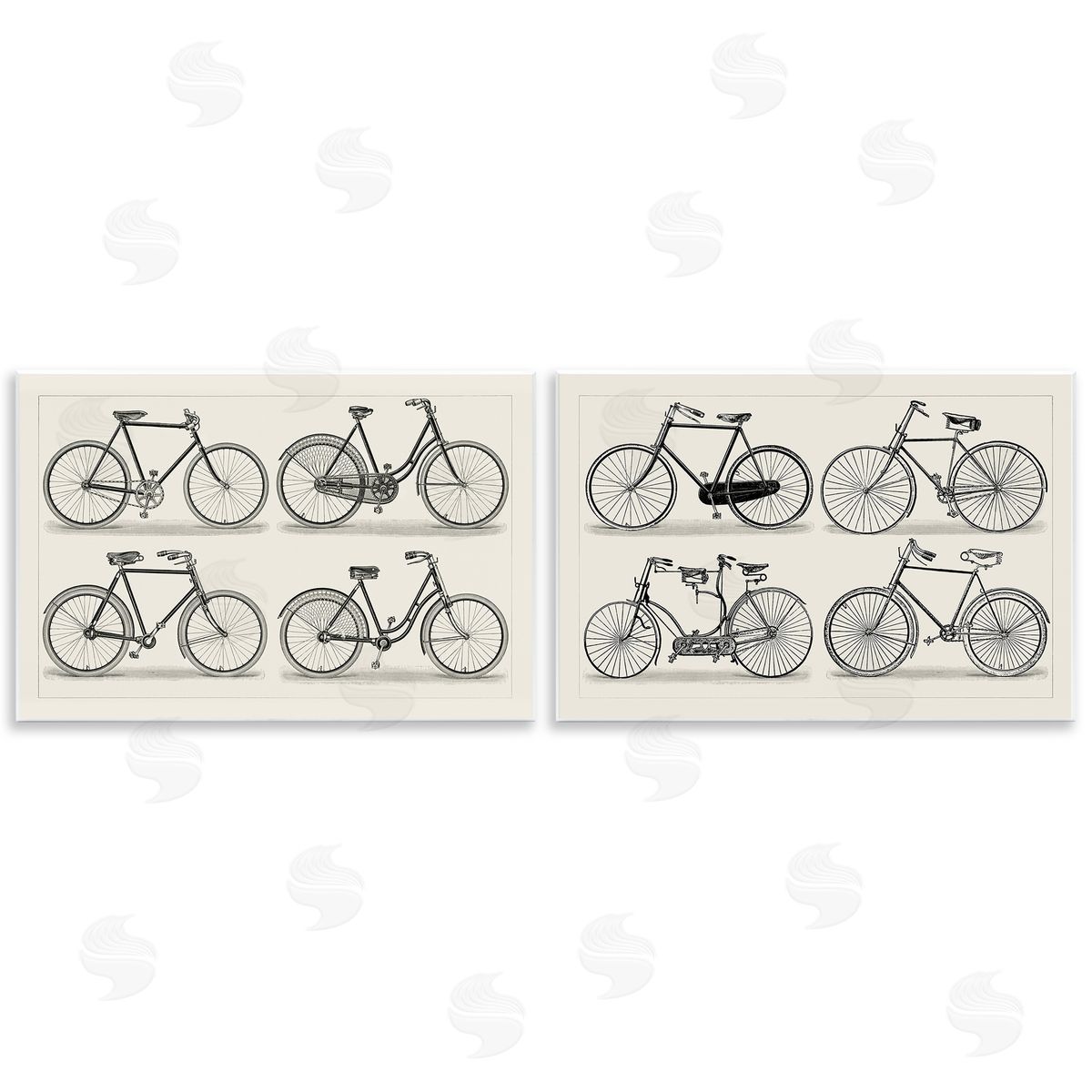 Vintage Bicycle Styles Wood Plaque Wall Art, Home Decor by Vision Studio