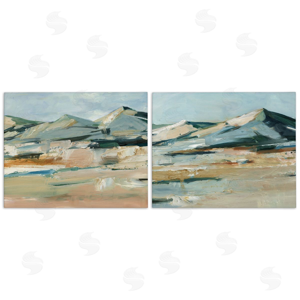 Desert Mountain Impressions Canvas Wall Art, Home Decor by Ethan Harper