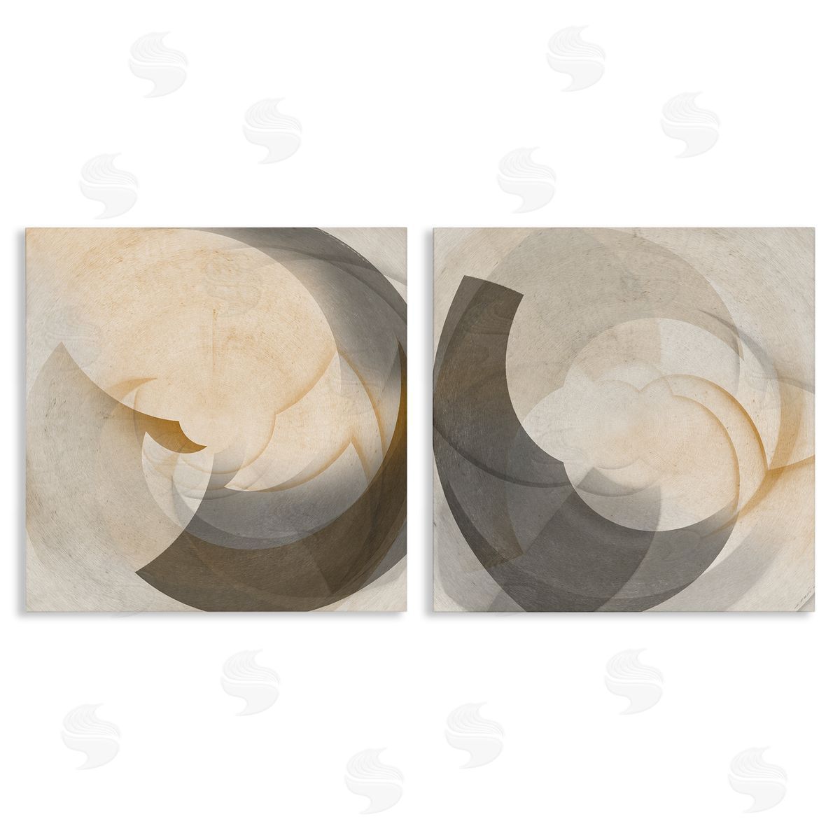 Shadowed Swoop Abstracts Canvas Wall Art, Home Decor by Noah Bay