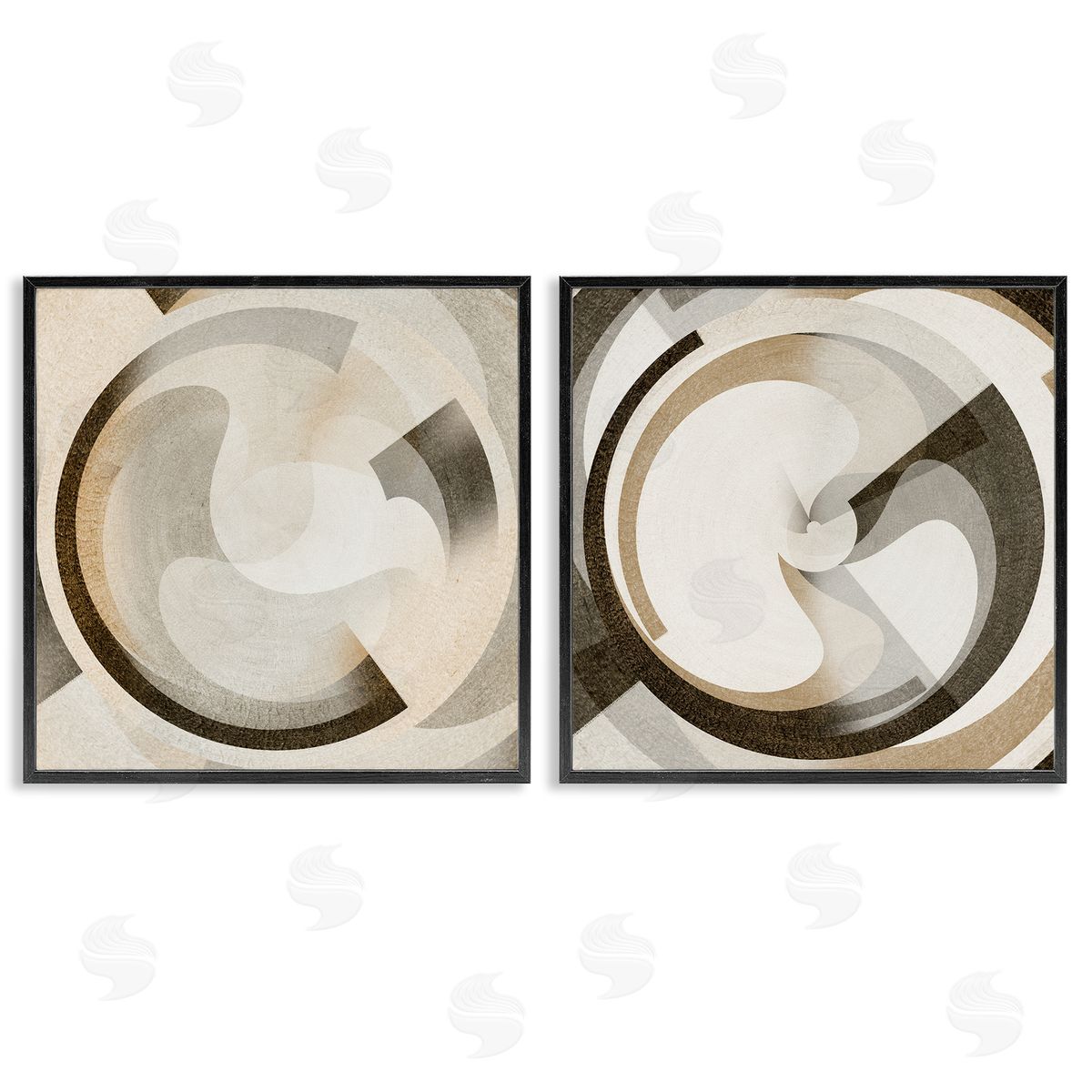 Boho Centric Vortex Black Frame Print Wall Art, Home Decor by Noah Bay