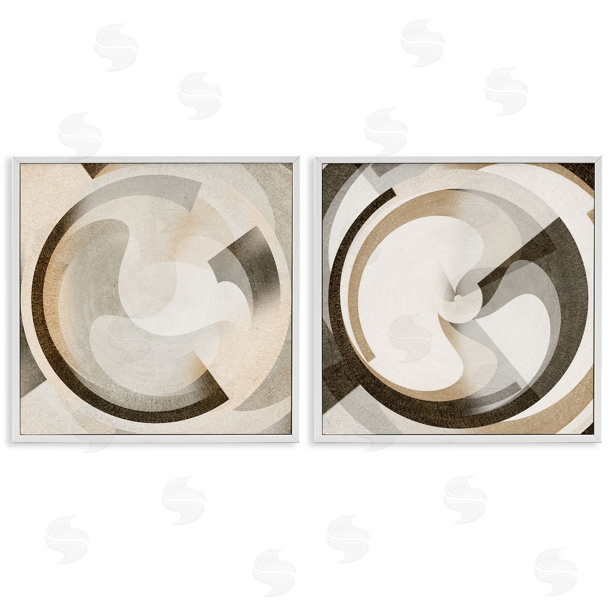 Boho Centric Vortex White Frame Print Wall Art, Home Decor by Noah Bay