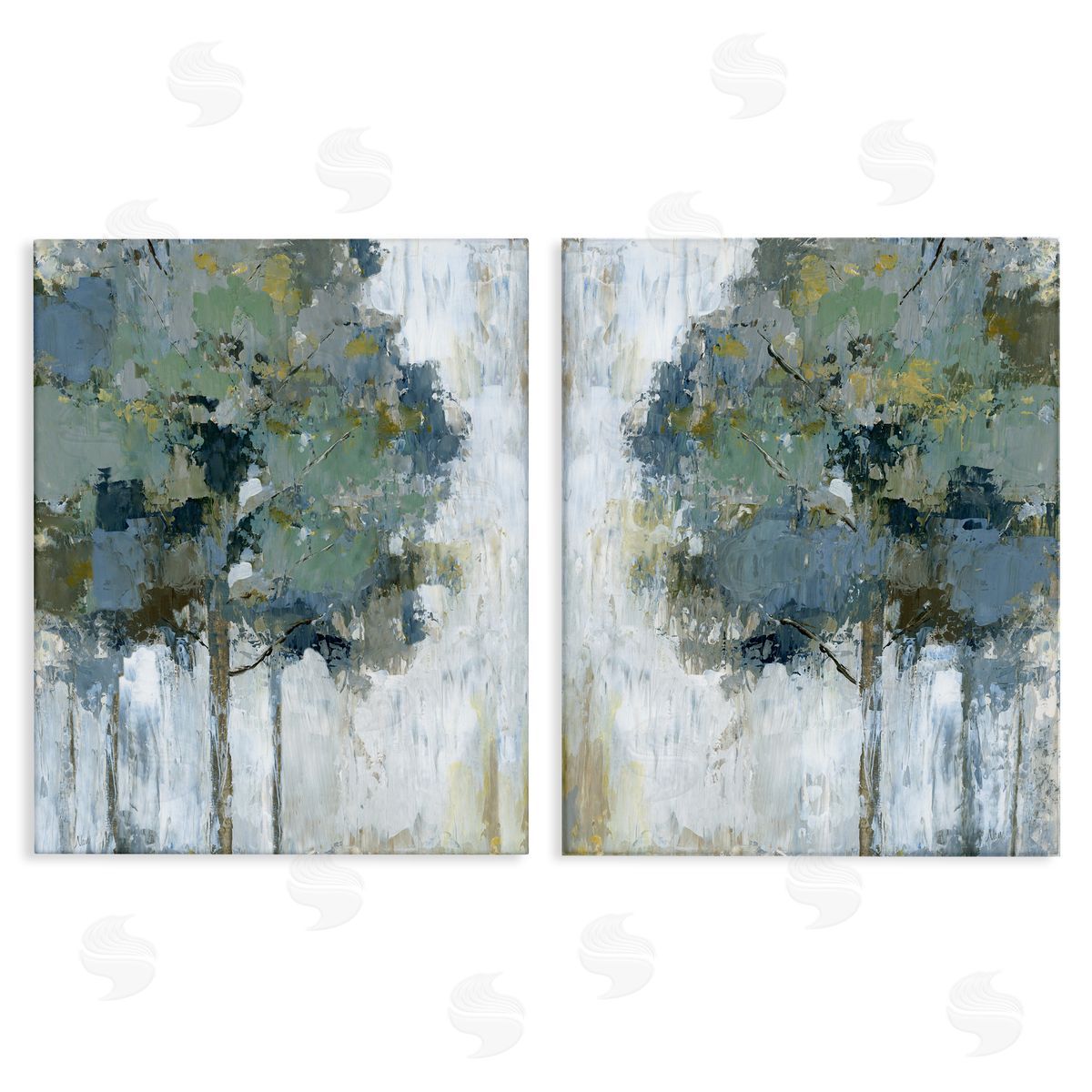 Tree Impressions Abstract Canvas Wall Art, Home Decor by Nan