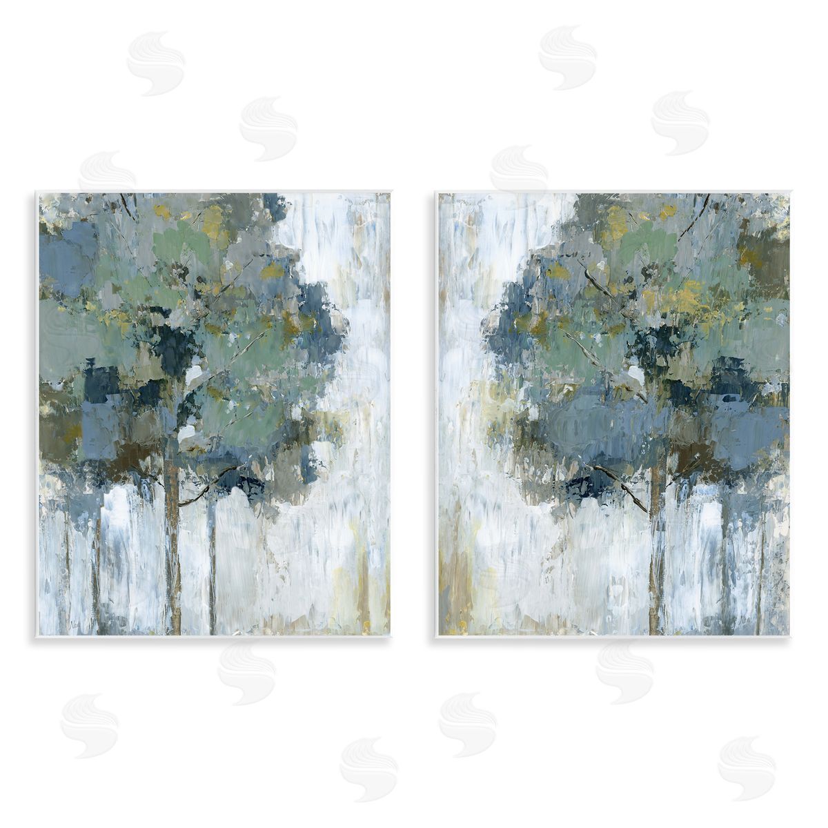 Tree Impressions Abstract Wood Plaque Wall Art, Home Decor by Nan