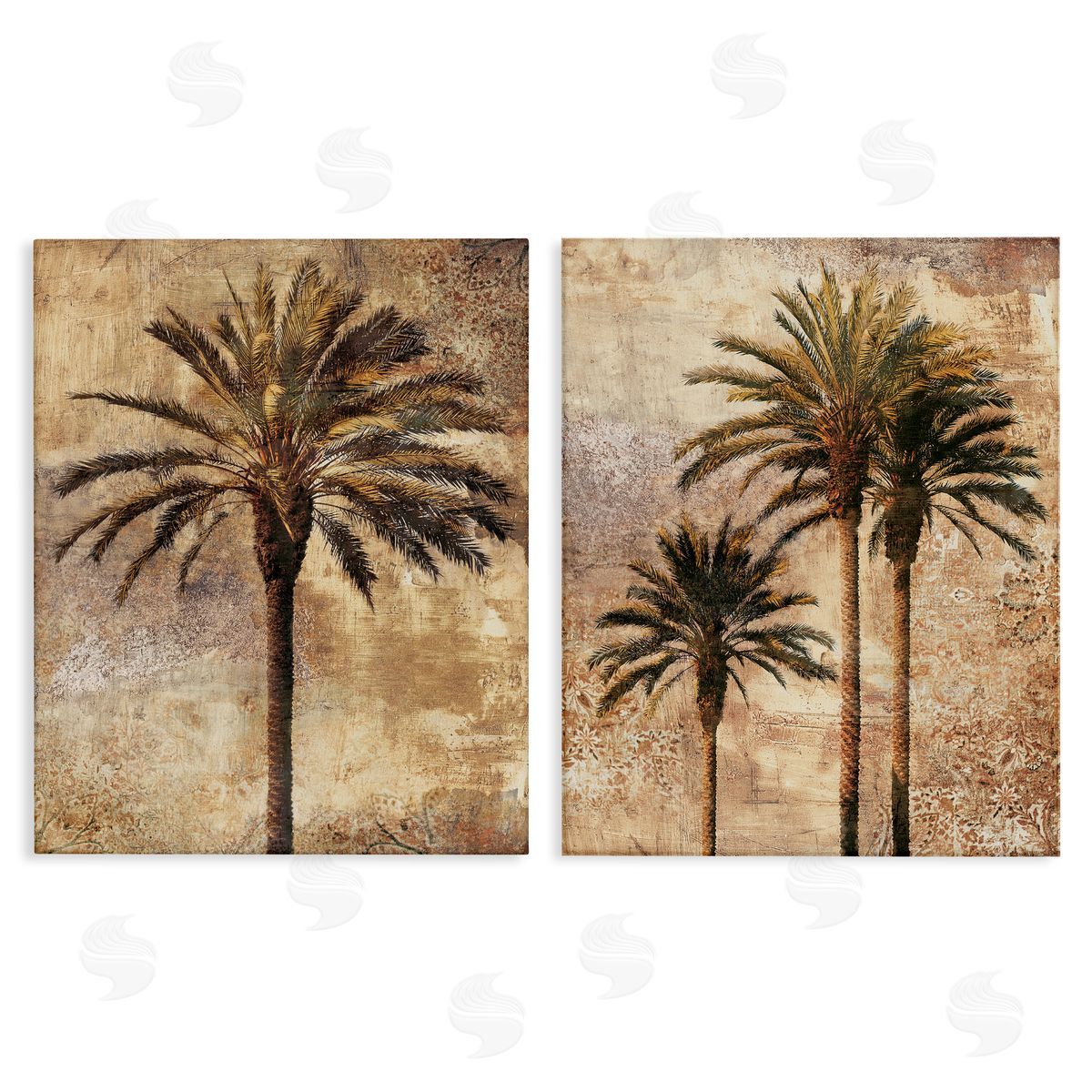 Arching Palm Leaves Canvas Wall Art, Home Decor by John Seba