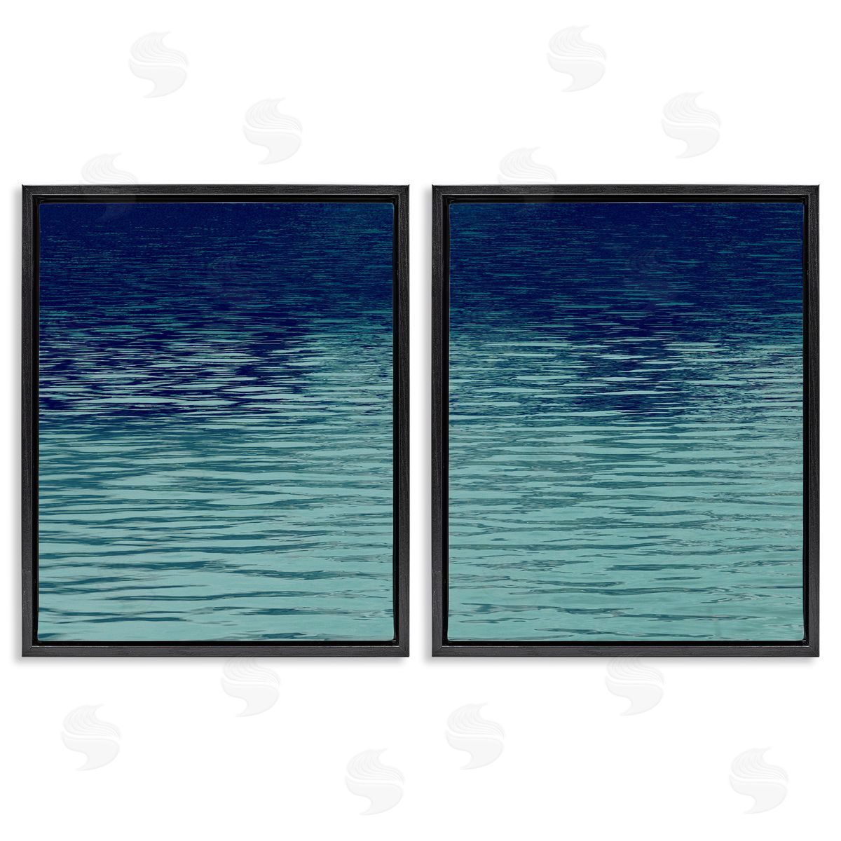 Soothing Water Ripples Black Floating Frame Canvas Wall Art, Home Decor by Maggie Olsen