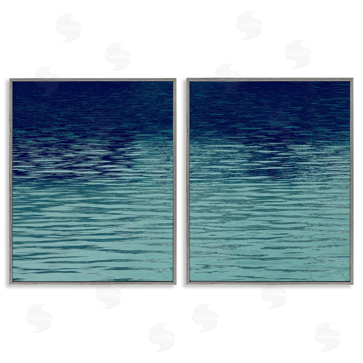 Soothing Water Ripples Grey Frame Print Wall Art, Home Decor by Maggie Olsen