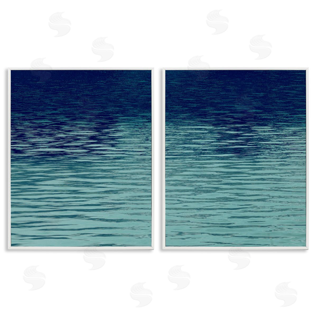 Soothing Water Ripples White Frame Print Wall Art, Home Decor by Maggie Olsen