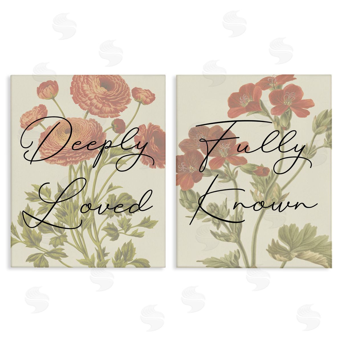Loved & Known Florals Canvas Wall Art, Home Decor by Stupell Studio