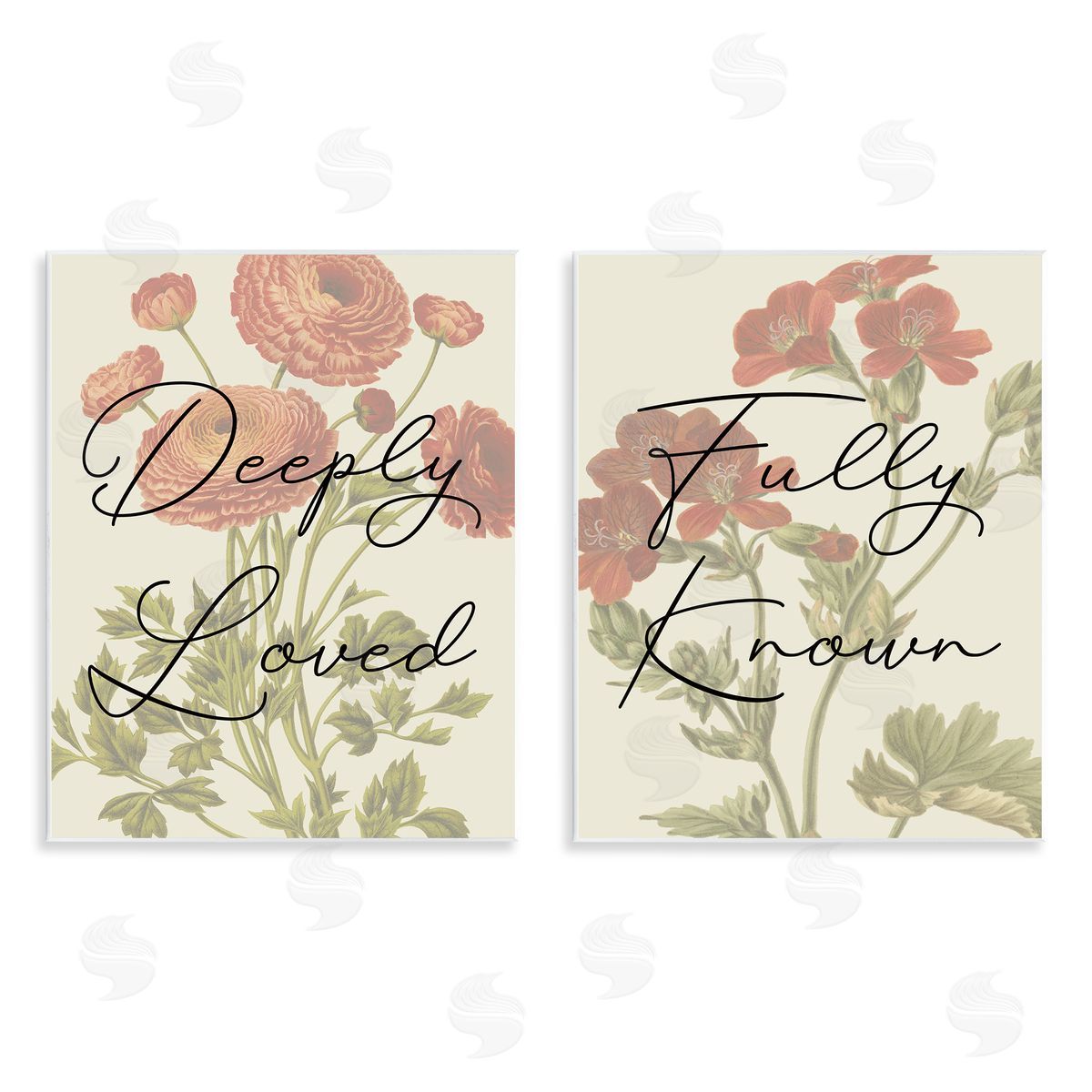 Loved & Known Florals Wood Plaque Wall Art, Home Decor by Stupell Studio