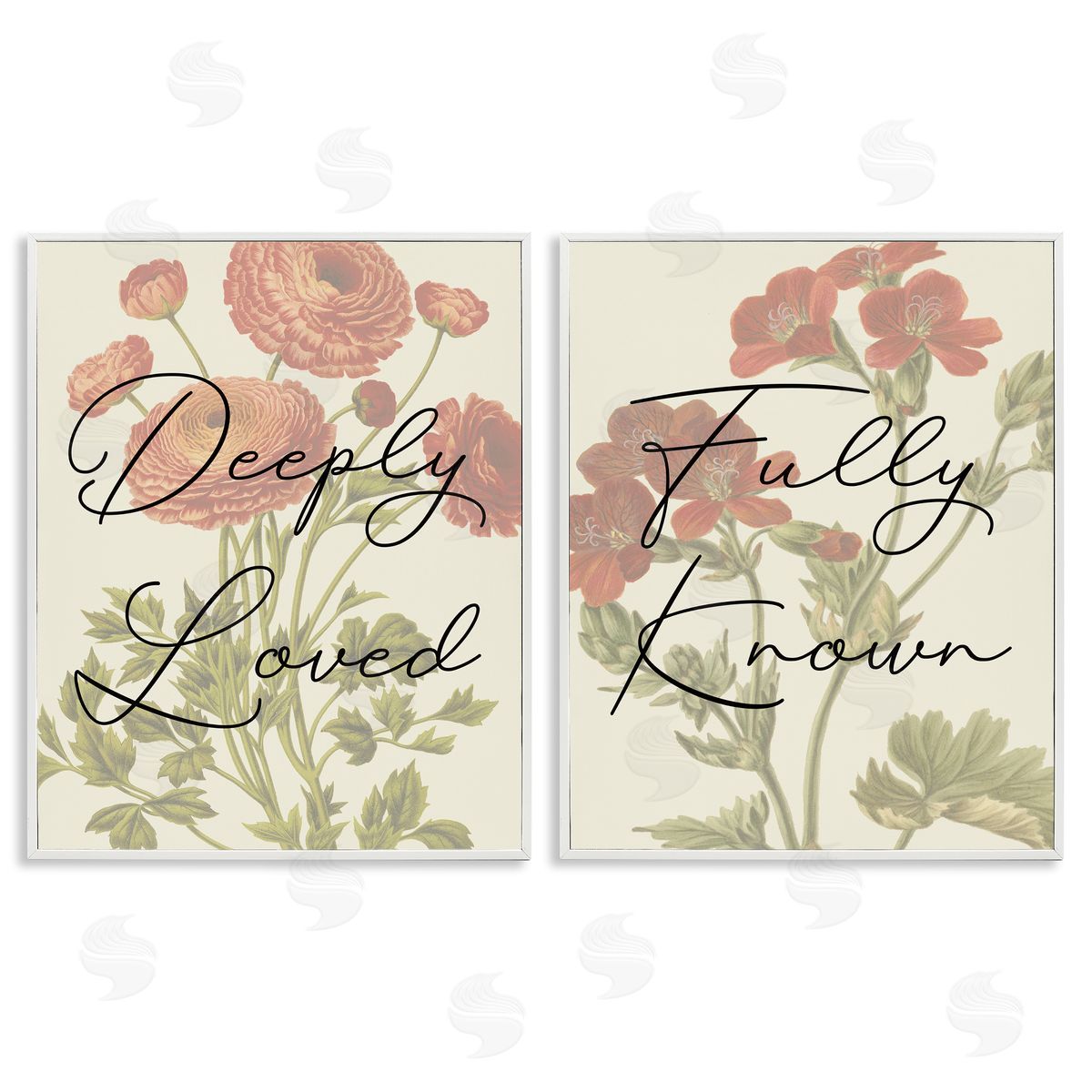 Loved & Known Florals White Frame Print Wall Art, Home Decor by Stupell Studio