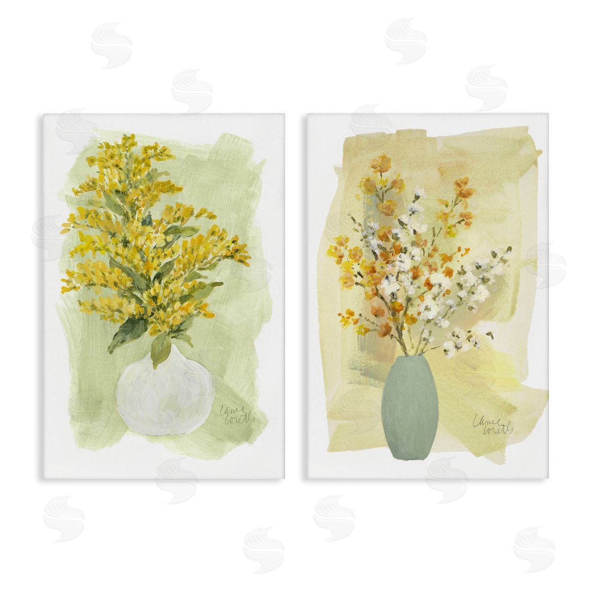 Lanie Loreth Yellow Wildflowers in Bloom Canvas Wall Art Print