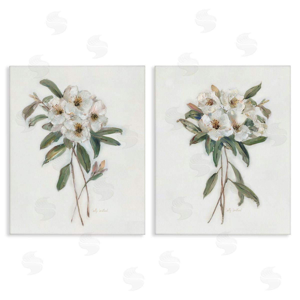 Wild Spring Flower Bundles Canvas Wall Art, Home Decor by Sally Swatland