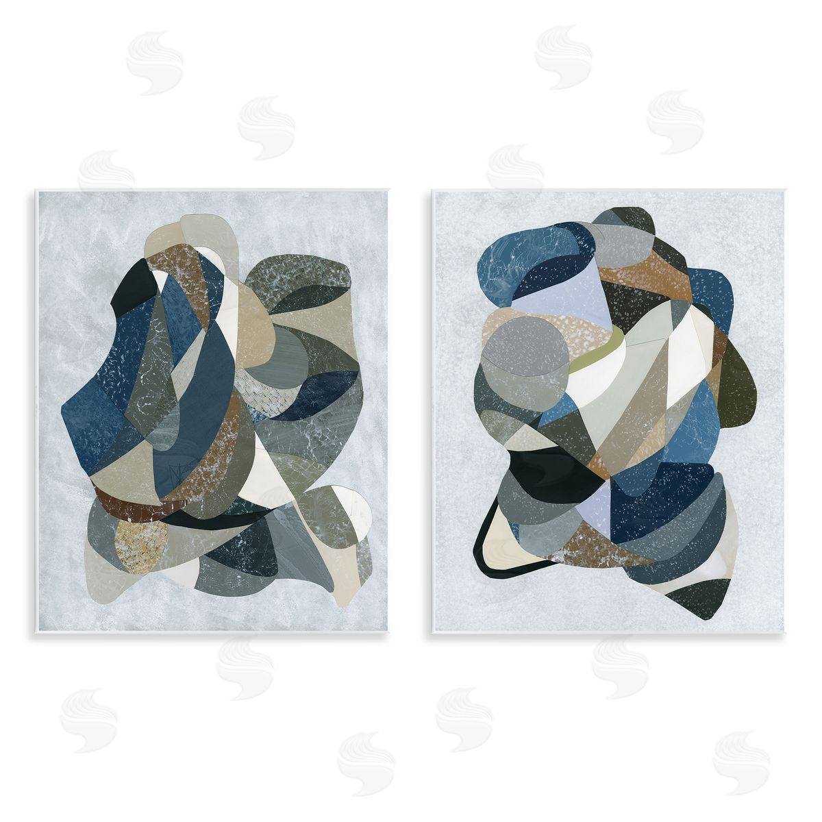 Neutral Geometric Patterns Wood Plaque Wall Art, Home Decor by Coco Good
