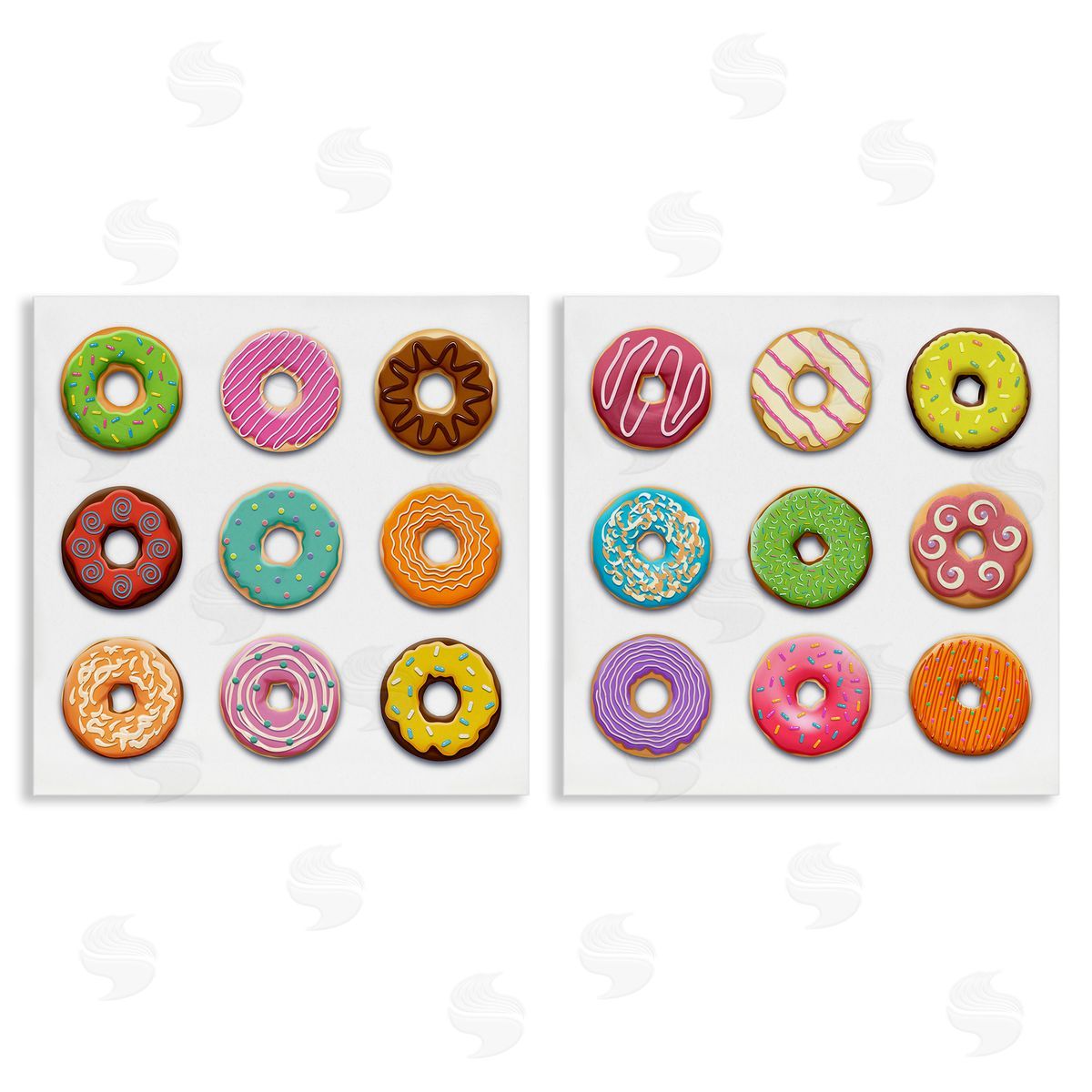 Bright & Fun Donuts Canvas Wall Art, Home Decor by Marcus Prime