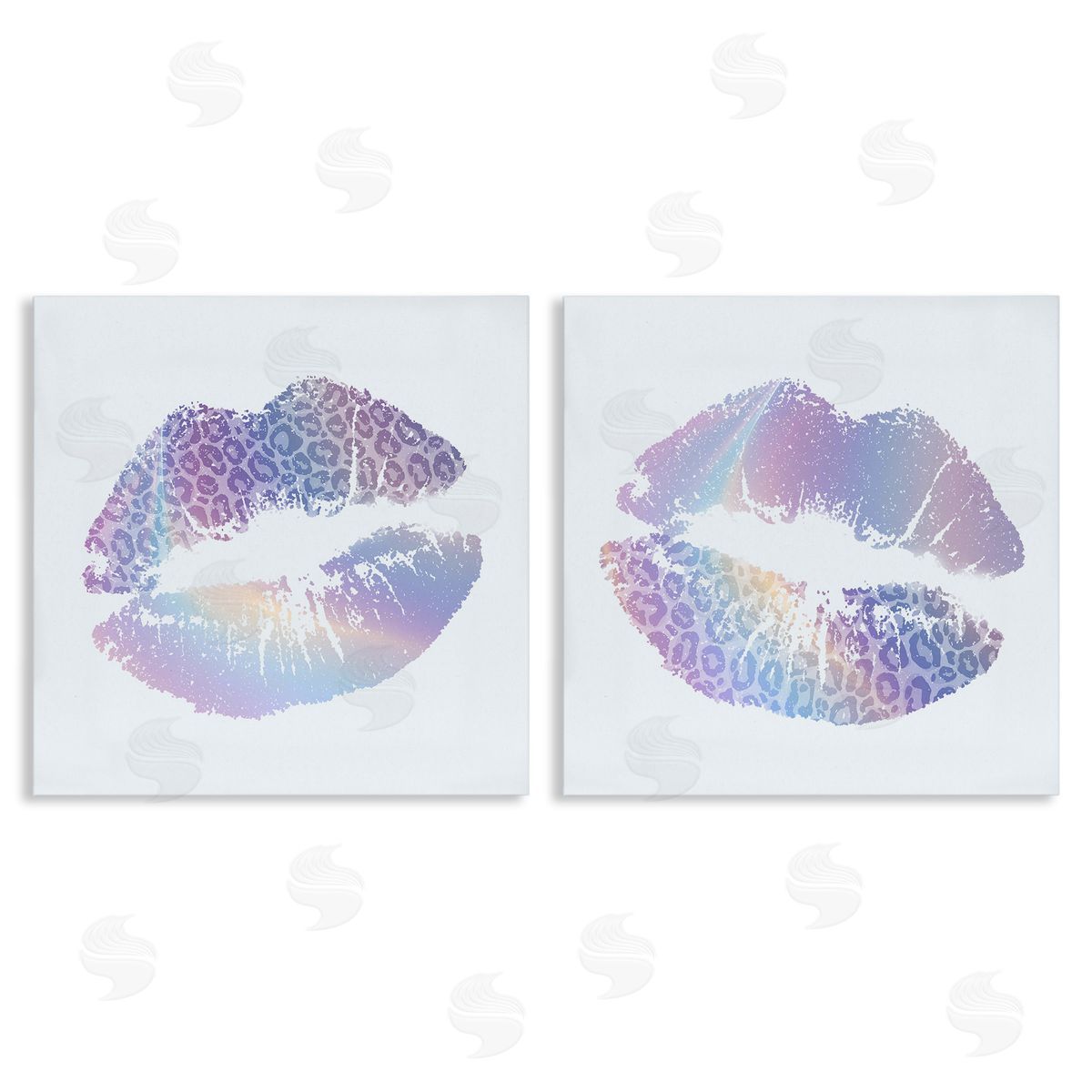 Glam Leopard Pattern Lipstick Canvas Wall Art, Home Decor by Kim Allen