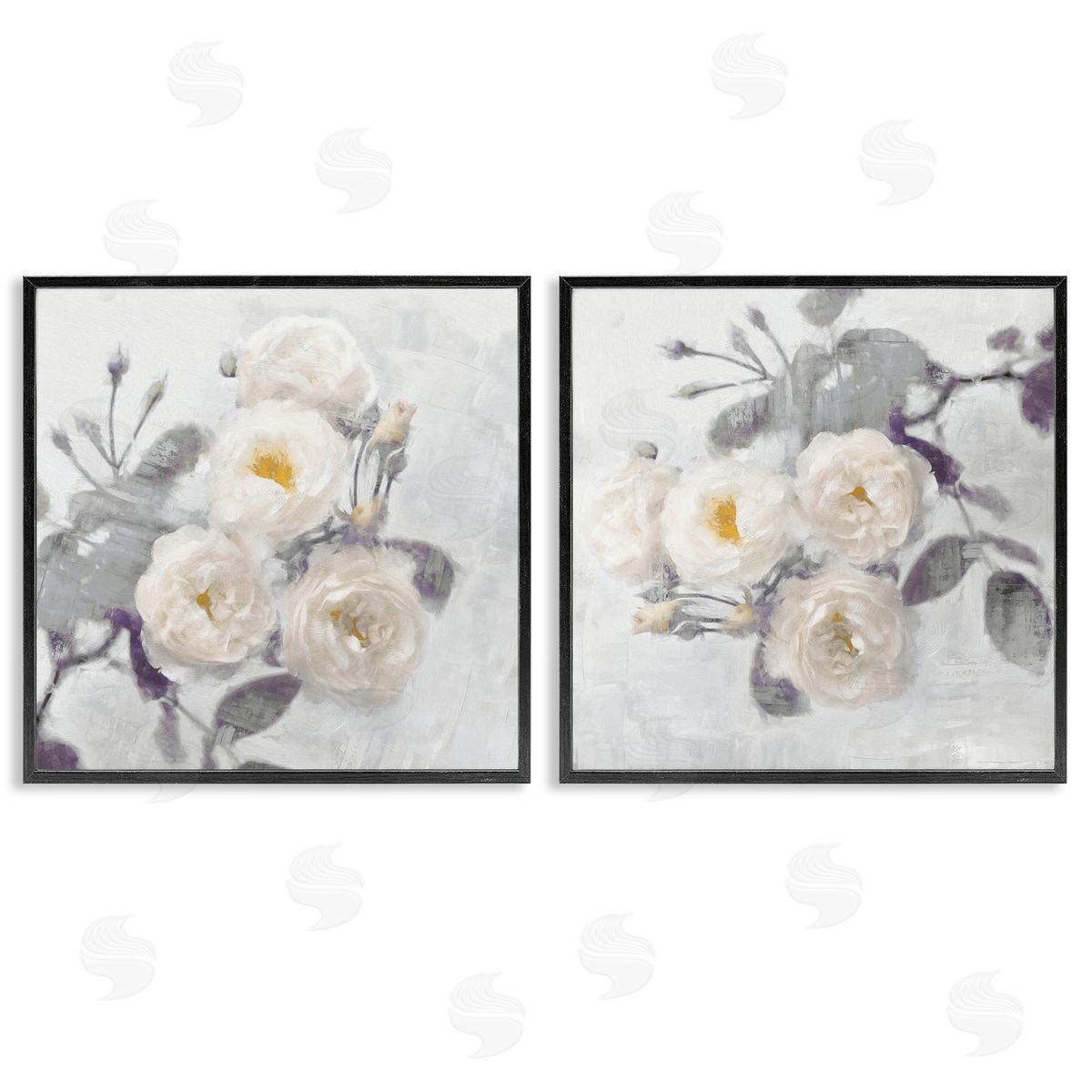 Country Blossoms Bundle Black Frame Print Wall Art, Home Decor by Emily Ford