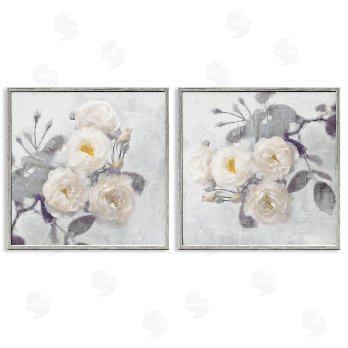 Country Blossoms Bundle Grey Frame Print Wall Art, Home Decor by Emily Ford