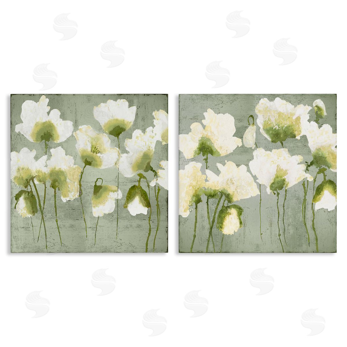 Charming White Blooms Canvas Wall Art, Home Decor by Vanessa Austin