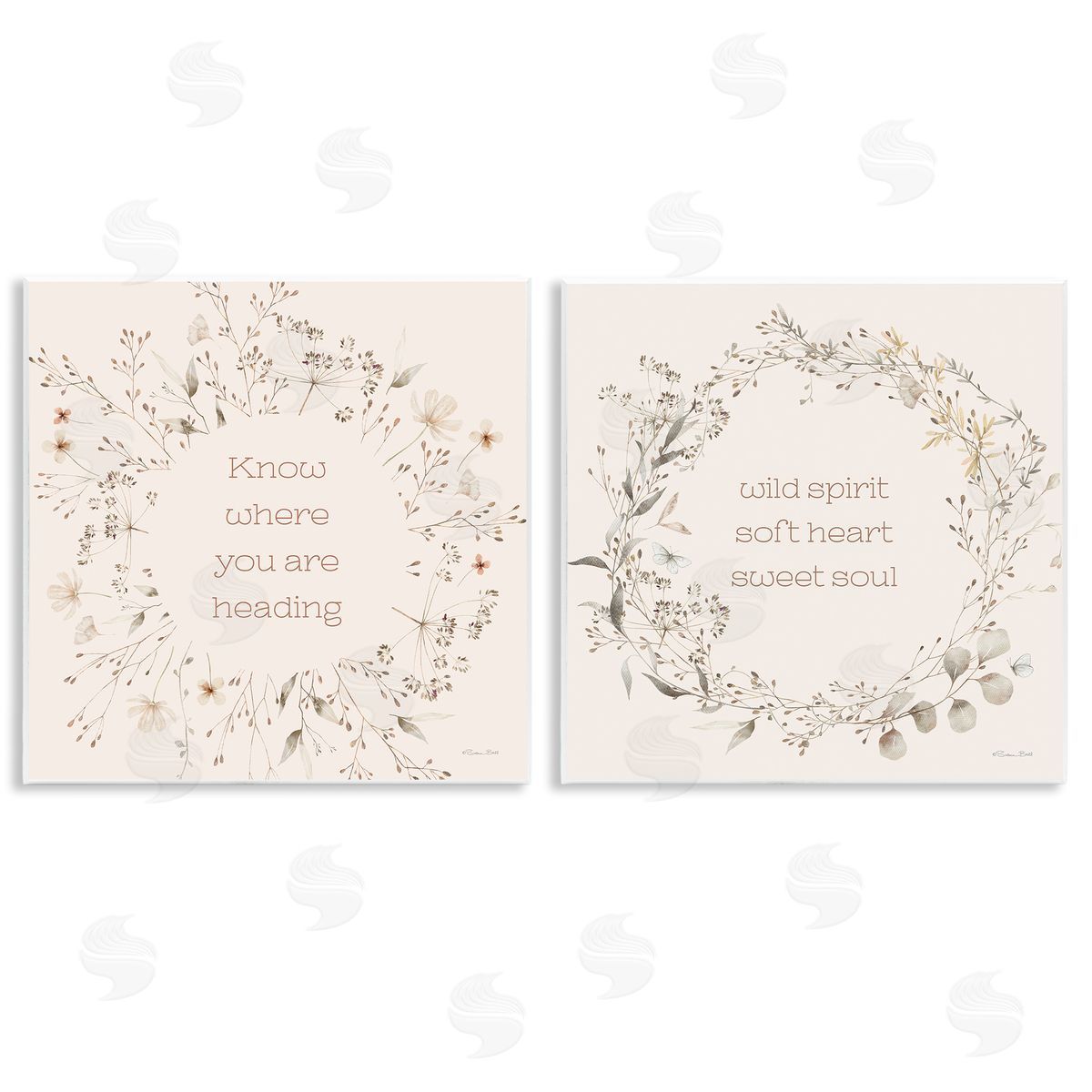 Inspiring Soft Wreaths with Phrases Wood Plaque Wall Art, Home Decor by Susan Ball
