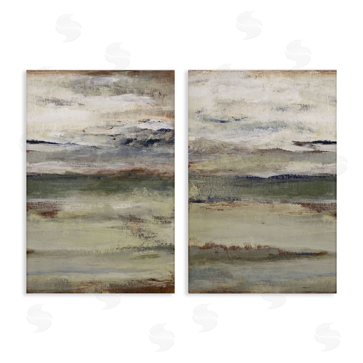 Earth's Layers Neutral Abstract Canvas Wall Art, Home Decor by Lanie Loreth