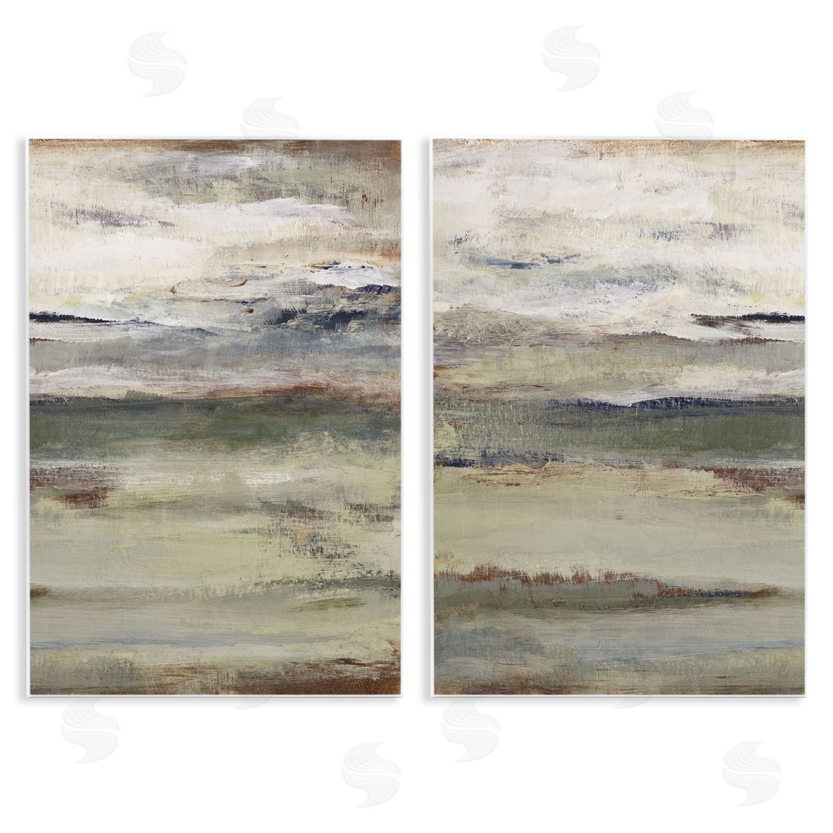 Earth's Layers Neutral Abstract Wood Plaque Wall Art, Home Decor by Lanie Loreth