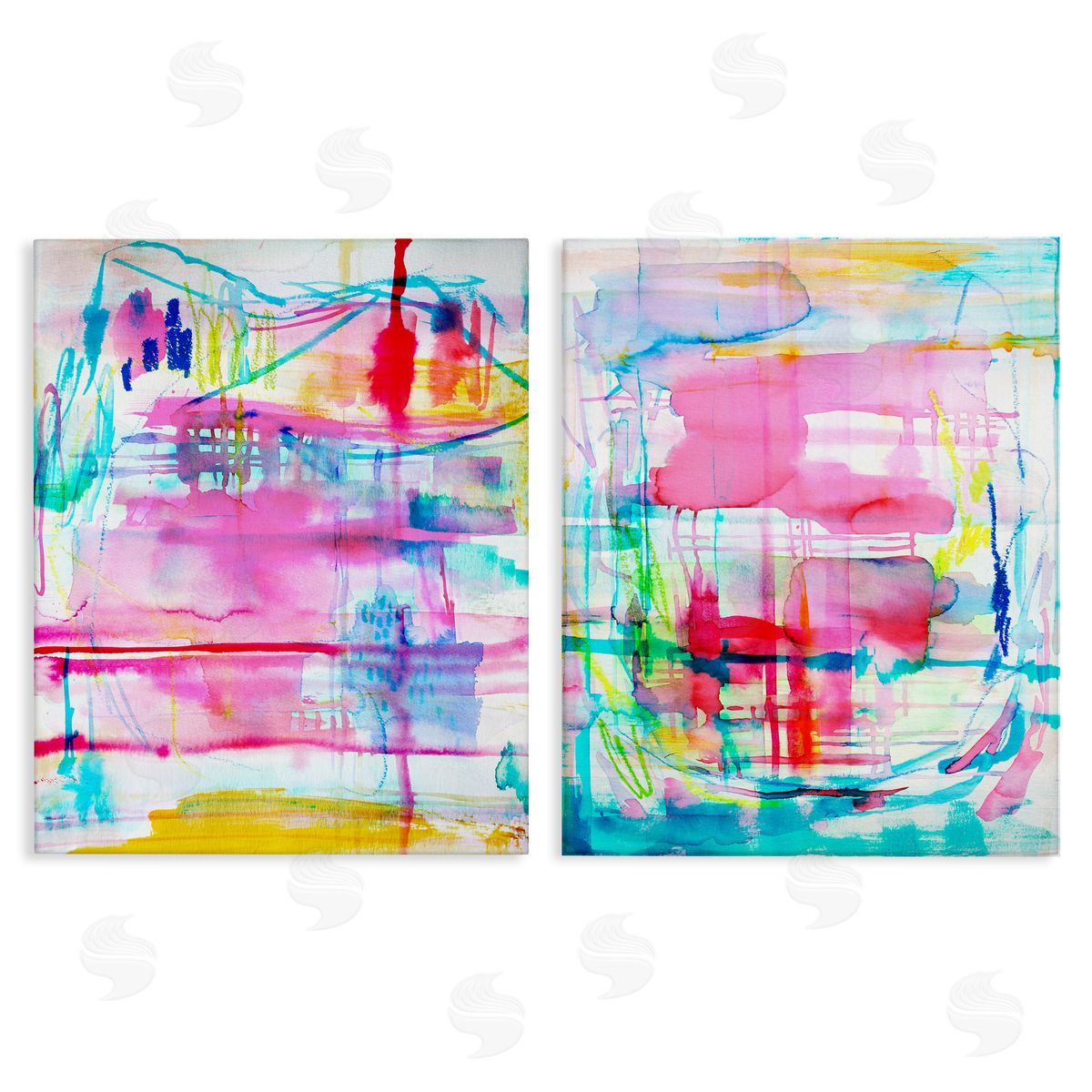 Vibrant Chaos Abstractions Canvas Wall Art, Home Decor by Gemma Bardot