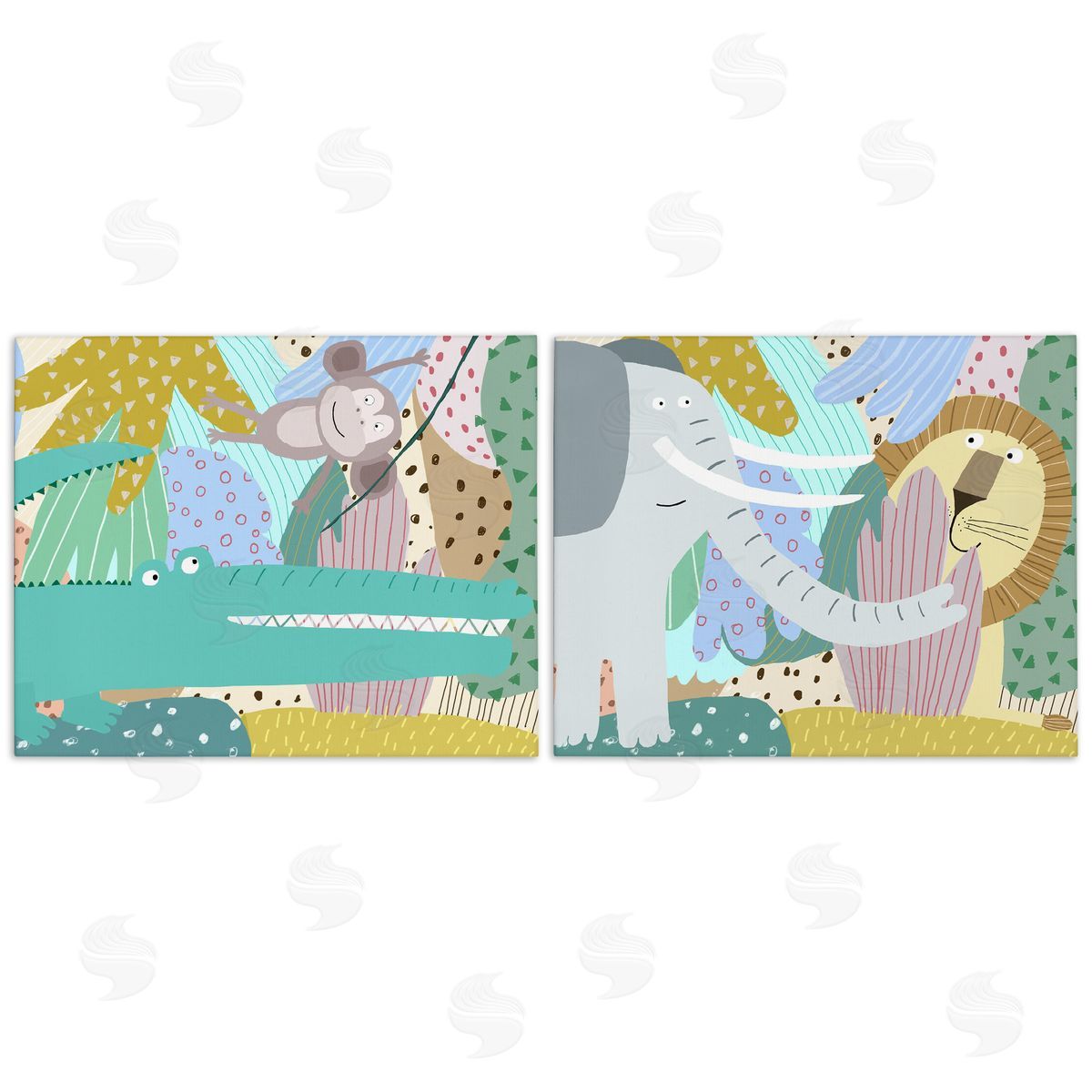 stupell industries Carla Daly | Whimsical Wild Jungle Animals