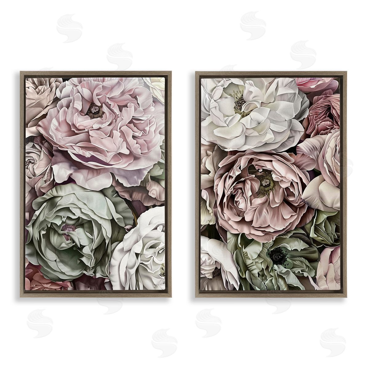 Annabelle Hall Mixed Roses and Peonies Canvas Wall Art Print