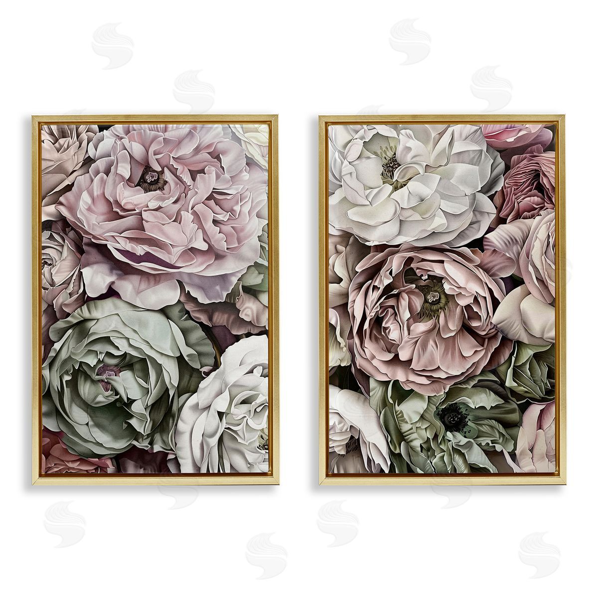 Annabelle Hall Mixed Roses and Peonies Canvas Wall Art Print