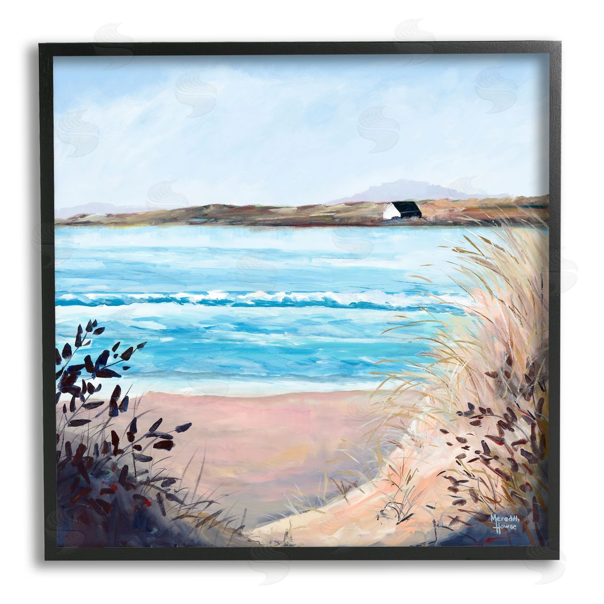 Meredith Howse Coastal Beach Landscape Black Framed Giclee Wall Artside_