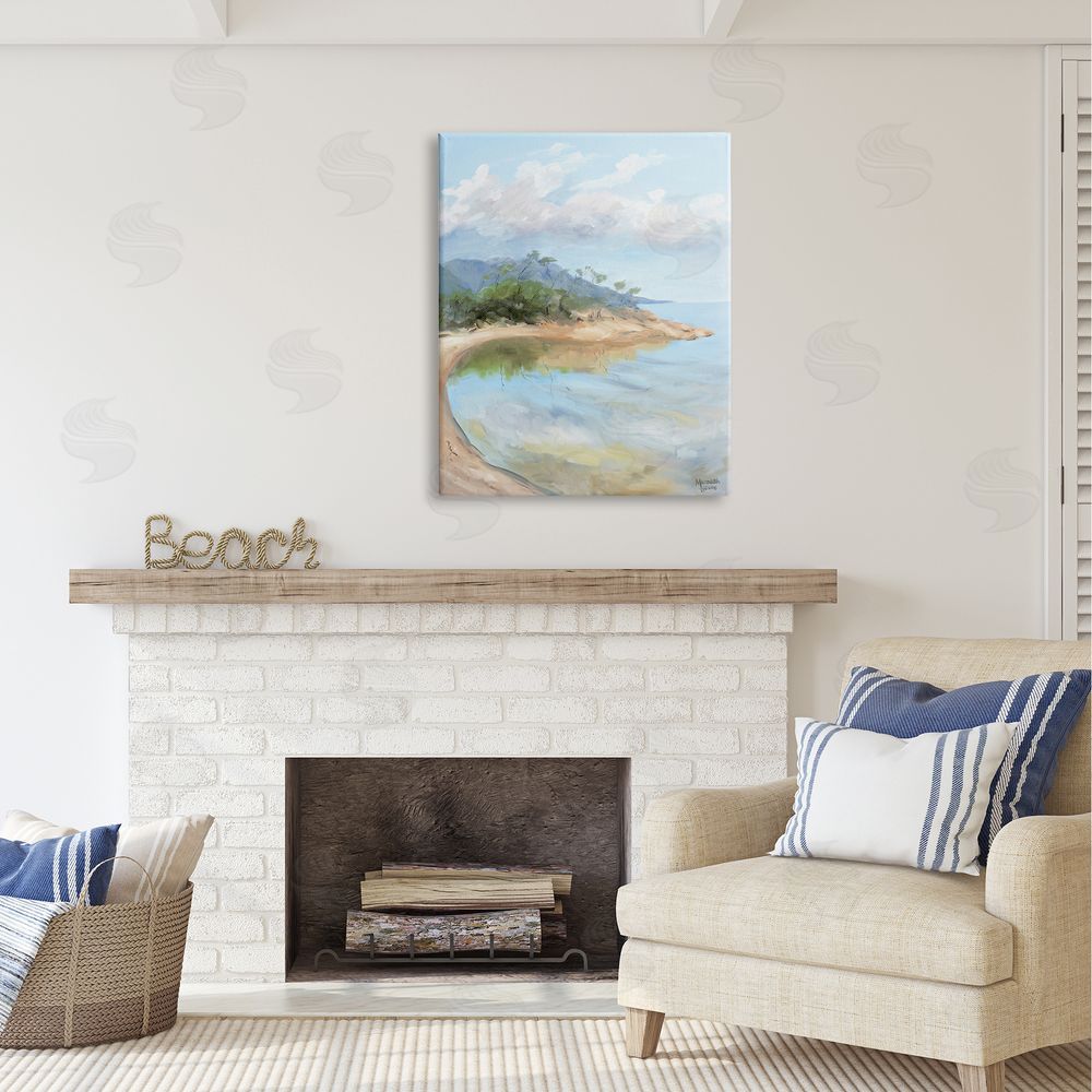 Meredith Howse Soft Beach Painting Canvas Wall Art Print in Room