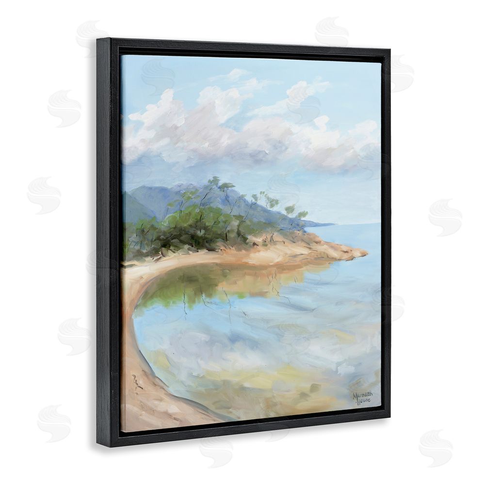 Meredith Howse Soft Beach Painting Black Floating Frame Canvas Wall Art Print